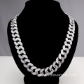 Diamond Bling Prong 925 Silver Cuban Chain